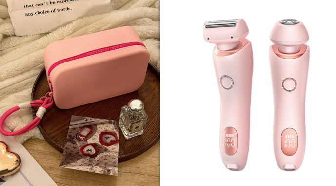 2 In 1 Hair Removal Epilator USB Rechargeable Trimmer Women Body Razor Face Leg Armpit Bikini Hand Pubic Shaver Hair Remover SELFLOVECLUB