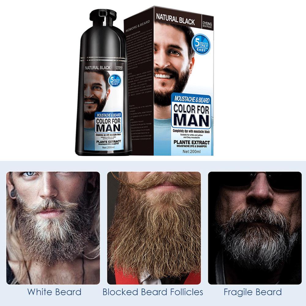 Beard Hair Color Shampoo For Men SELFLOVECLUB