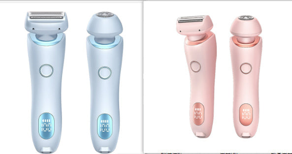 2 In 1 Hair Removal Epilator USB Rechargeable Trimmer Women Body Razor Face Leg Armpit Bikini Hand Pubic Shaver Hair Remover SELFLOVECLUB