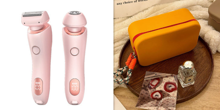 2 In 1 Hair Removal Epilator USB Rechargeable Trimmer Women Body Razor Face Leg Armpit Bikini Hand Pubic Shaver Hair Remover SELFLOVECLUB