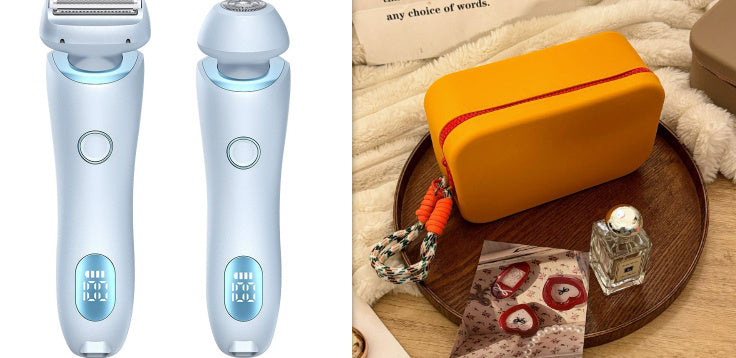 2 In 1 Hair Removal Epilator USB Rechargeable Trimmer Women Body Razor Face Leg Armpit Bikini Hand Pubic Shaver Hair Remover SELFLOVECLUB