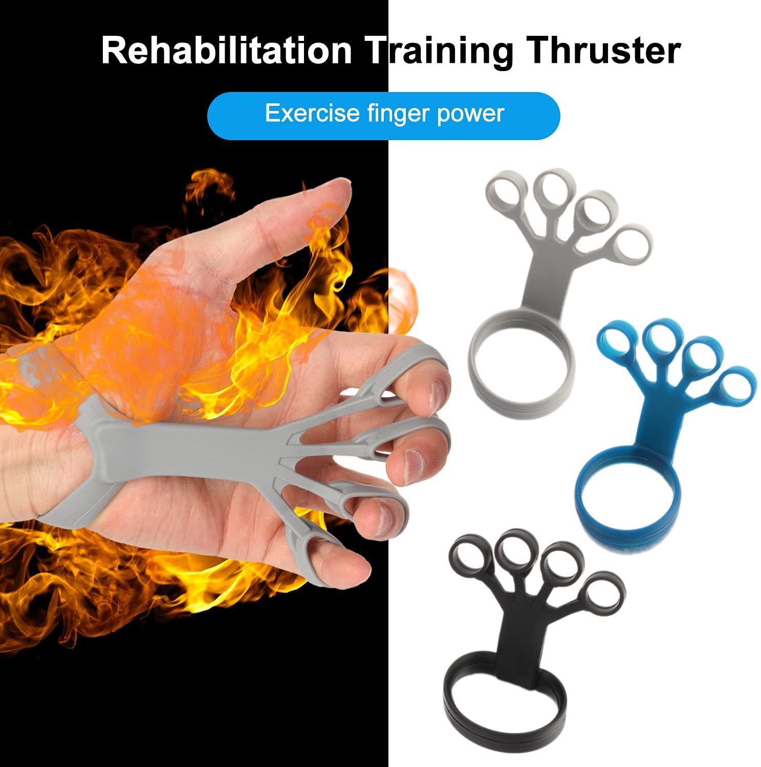 Silicone Grip Device Finger Exercise Stretcher Arthritis Hand Grip Trainer Strengthen Rehabilitation Training To Relieve Pain SELFLOVECLUB
