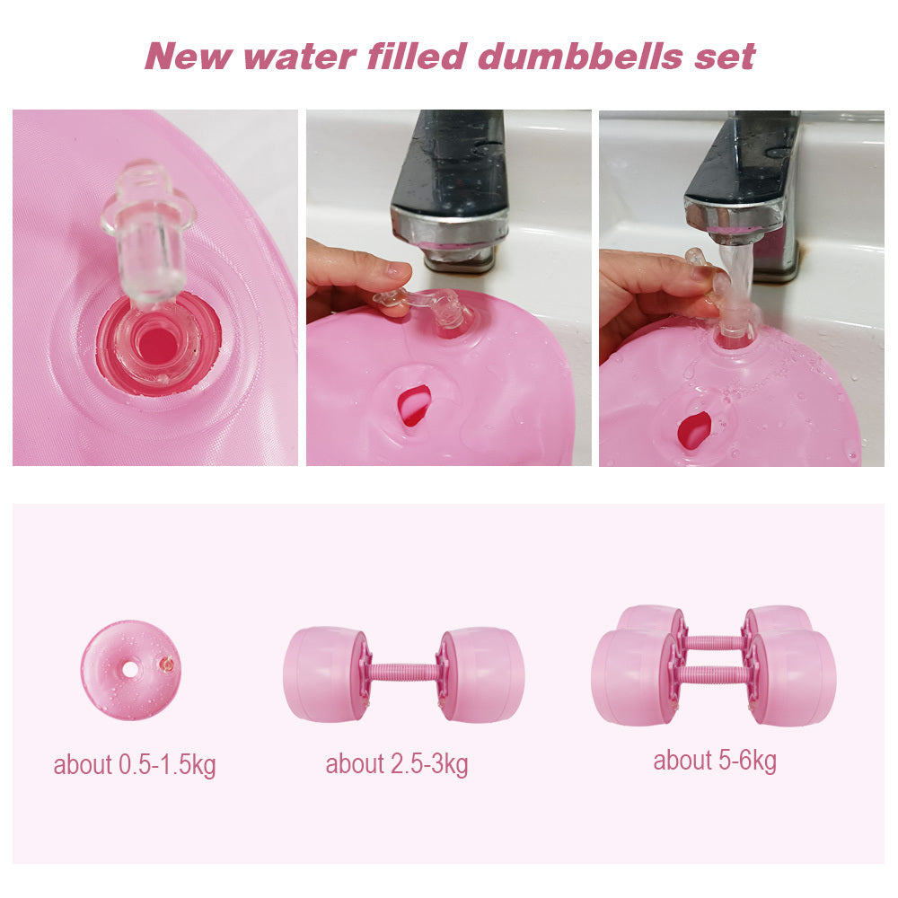 5-6KG Water Filled Travel Dumbbell Sets SELFLOVECLUB