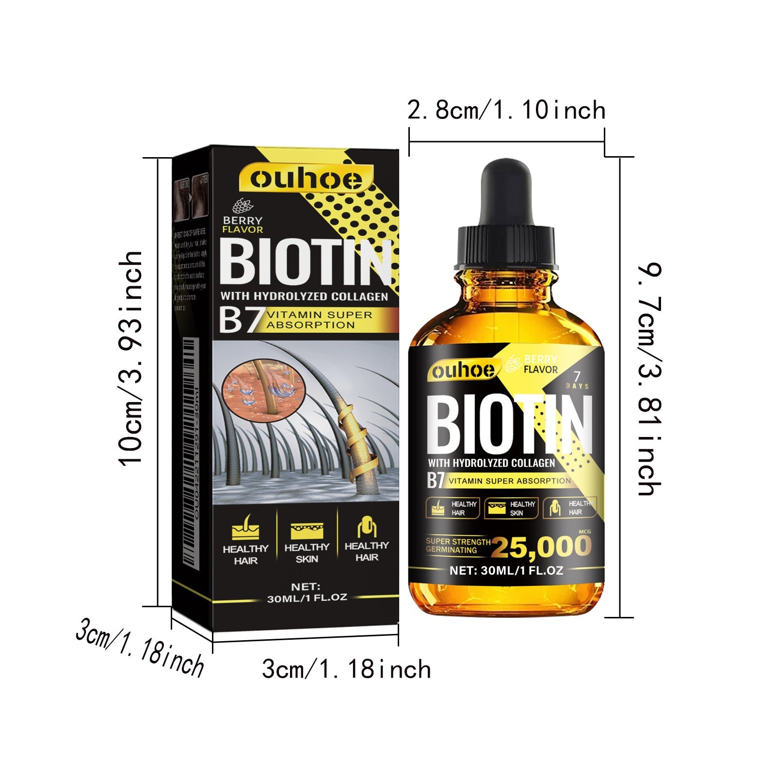 Biotin And Liquid Collagen Supplement SELFLOVECLUB
