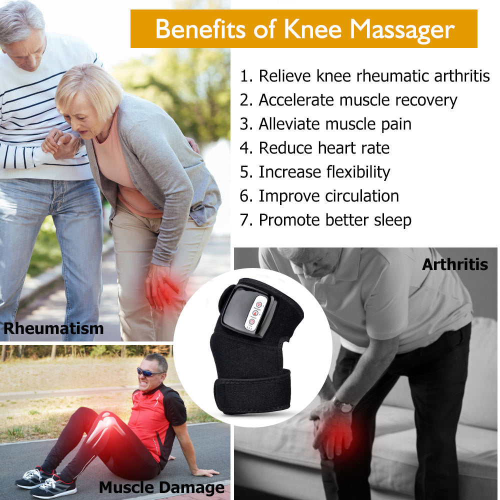Electric Infrared Heating Knee Massager Wrap Elbow Joint Support Vibration Therapy Physiotherapy Machine Pain Relief Massageador SELFLOVECLUB