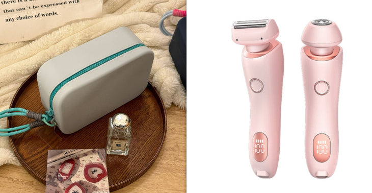 2 In 1 Hair Removal Epilator USB Rechargeable Trimmer Women Body Razor Face Leg Armpit Bikini Hand Pubic Shaver Hair Remover SELFLOVECLUB