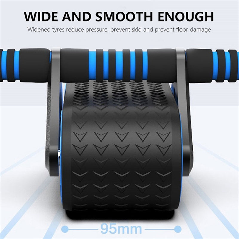 Double Wheel Abdominal Exerciser Women Men Automatic Rebound Ab Wheel Roller Waist Trainer Gym Sports Home Exercise Devices SELFLOVECLUB