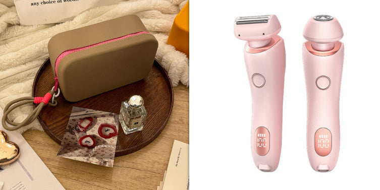 2 In 1 Hair Removal Epilator USB Rechargeable Trimmer Women Body Razor Face Leg Armpit Bikini Hand Pubic Shaver Hair Remover SELFLOVECLUB