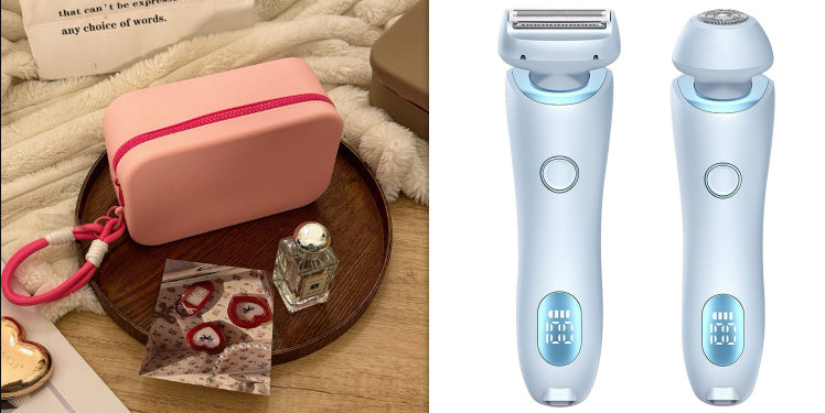 2 In 1 Hair Removal Epilator USB Rechargeable Trimmer Women Body Razor Face Leg Armpit Bikini Hand Pubic Shaver Hair Remover SELFLOVECLUB