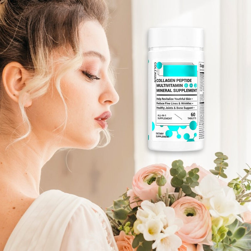 Collagen, Vitamin & Mineral, Contains Vitamin D3, Vitamin C, Probiotics,Vitamin E, Vitamin B & Multivitamin Healthcare Supplement Edible Fitness SELFLOVECLUB