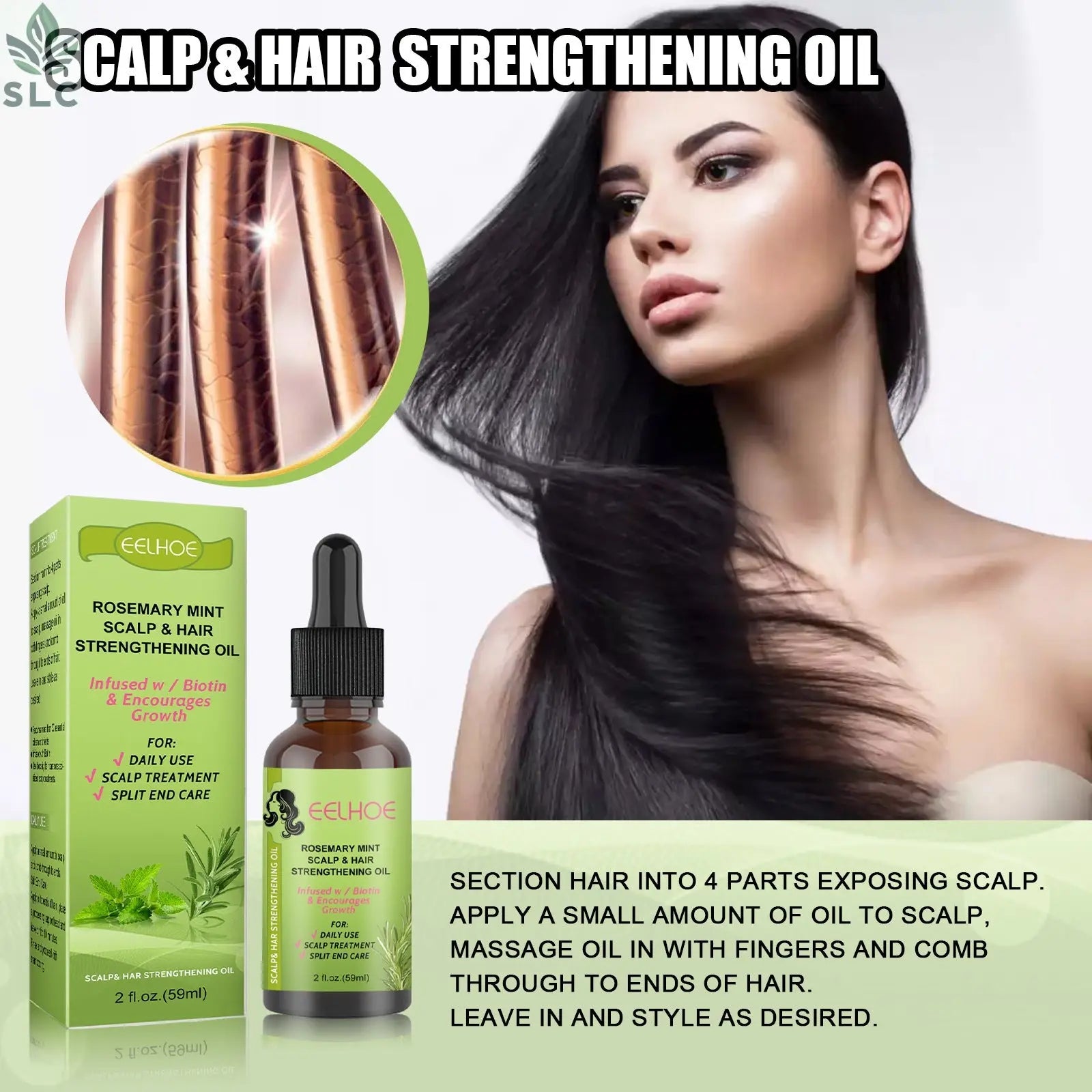 Rosemary Mint SCALP & HAIR STRENGTHENING OIL SELFLOVECLUB