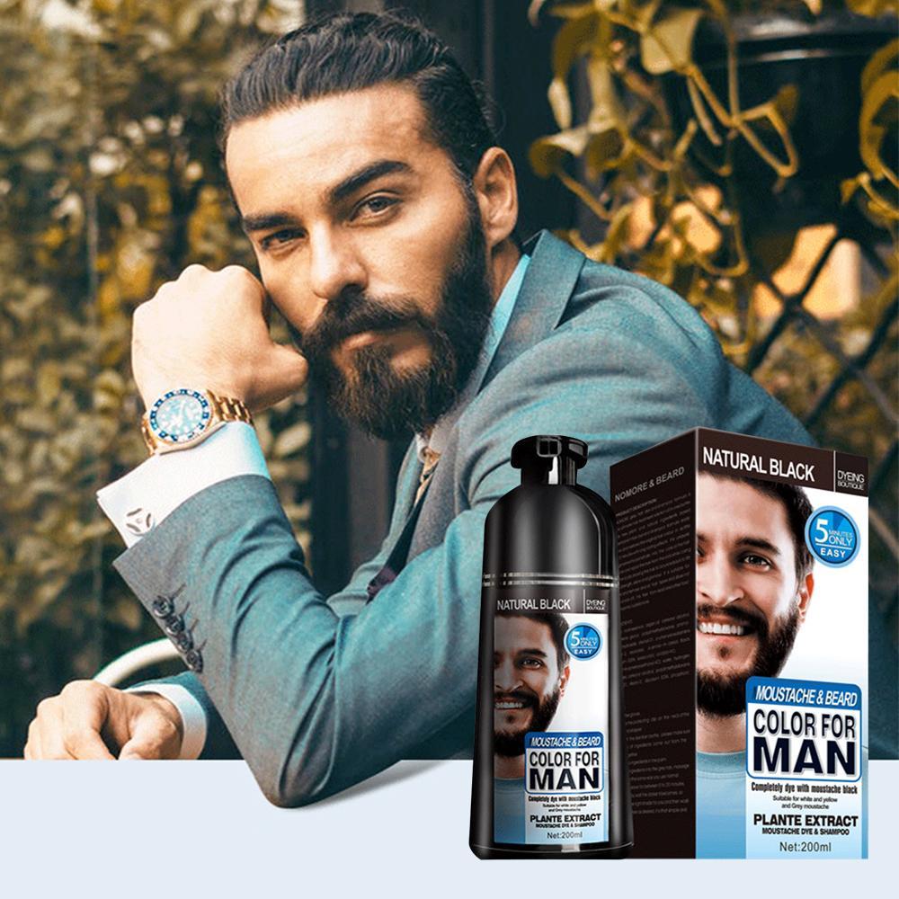 Beard Hair Color Shampoo For Men SELFLOVECLUB