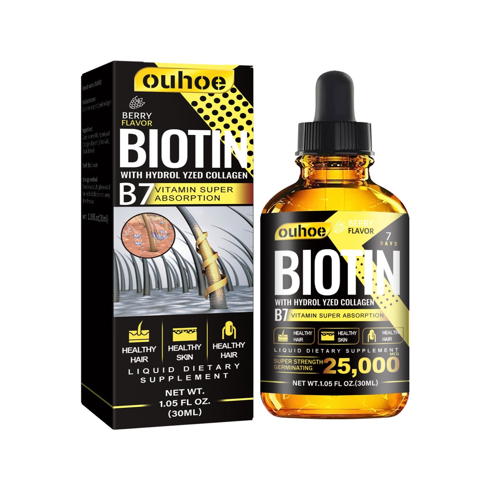 Biotin And Liquid Collagen Supplement SELFLOVECLUB