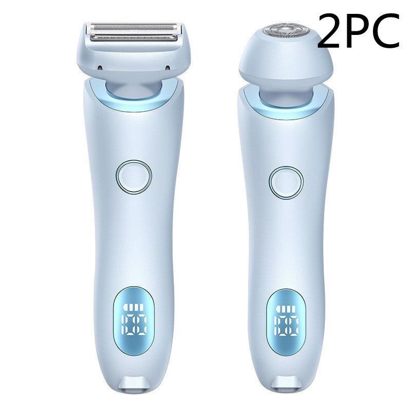 2 In 1 Hair Removal Epilator USB Rechargeable Trimmer Women Body Razor Face Leg Armpit Bikini Hand Pubic Shaver Hair Remover SELFLOVECLUB