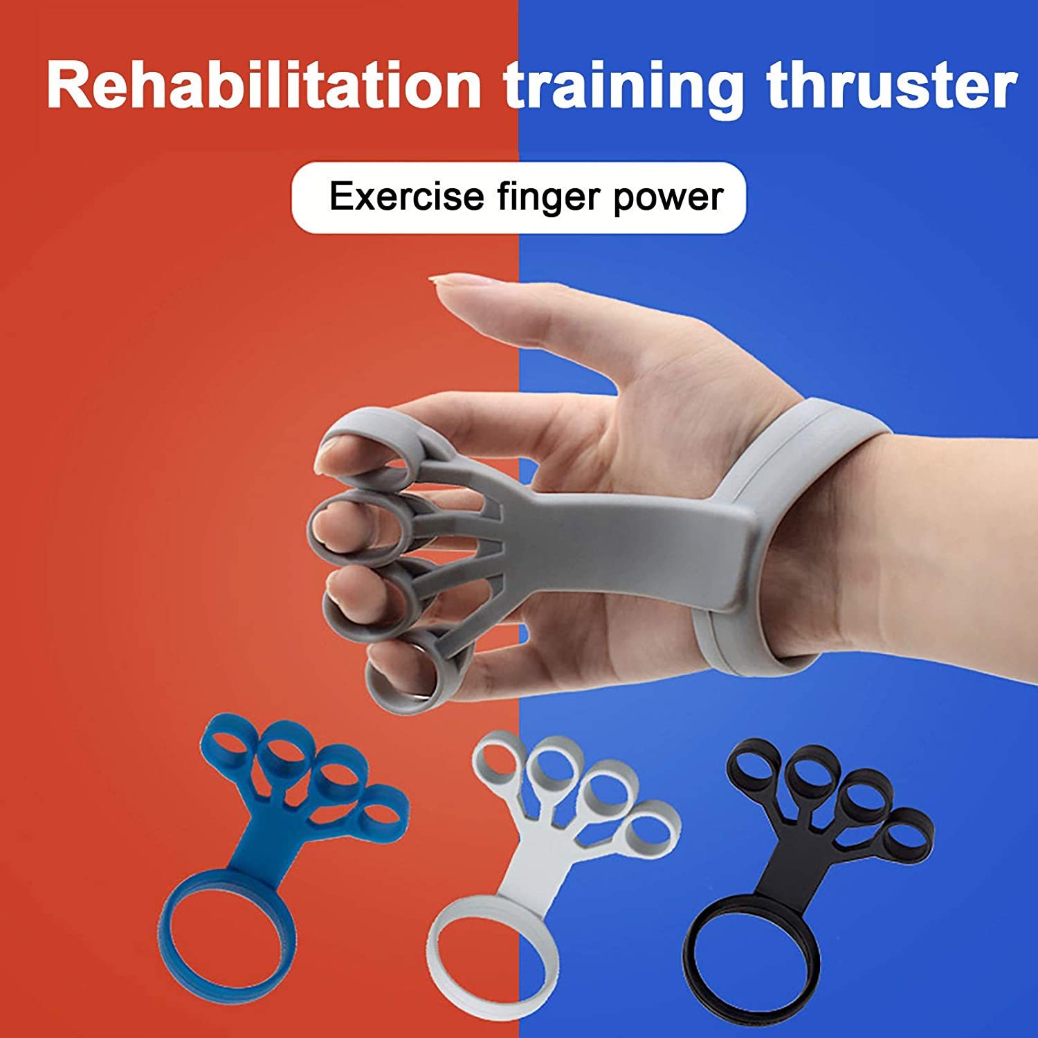 Silicone Grip Device Finger Exercise Stretcher Arthritis Hand Grip Trainer Strengthen Rehabilitation Training To Relieve Pain SELFLOVECLUB