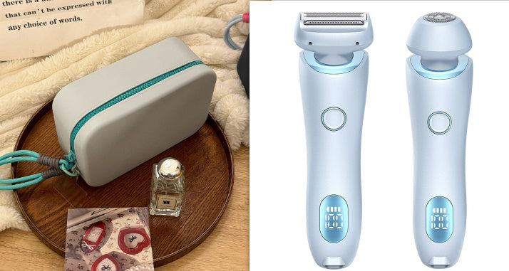2 In 1 Hair Removal Epilator USB Rechargeable Trimmer Women Body Razor Face Leg Armpit Bikini Hand Pubic Shaver Hair Remover SELFLOVECLUB