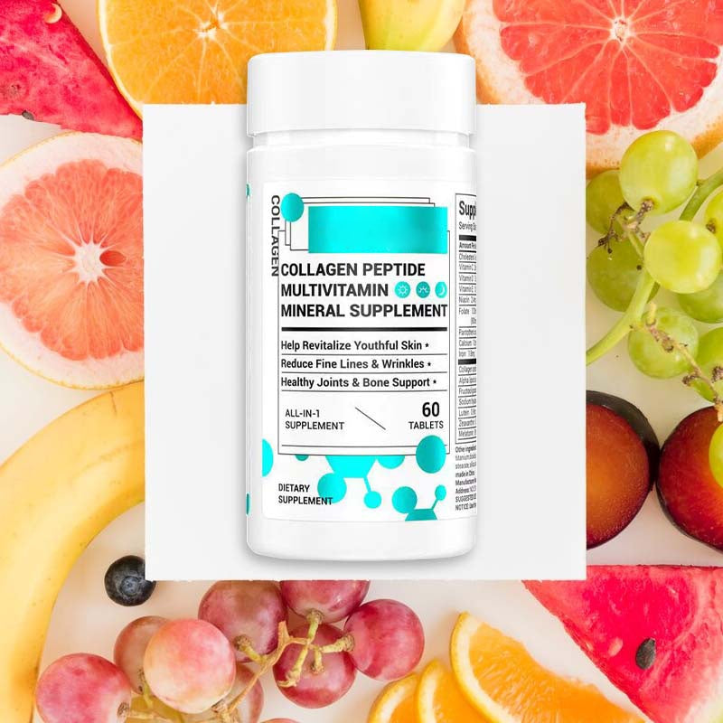 Collagen, Vitamin & Mineral, Contains Vitamin D3, Vitamin C, Probiotics,Vitamin E, Vitamin B & Multivitamin Healthcare Supplement Edible Fitness SELFLOVECLUB