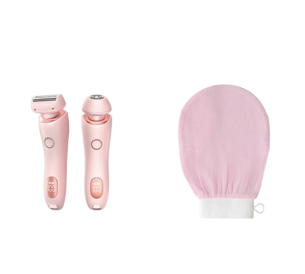 2 In 1 Hair Removal Epilator USB Rechargeable Trimmer Women Body Razor Face Leg Armpit Bikini Hand Pubic Shaver Hair Remover SELFLOVECLUB