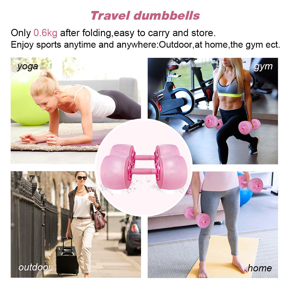5-6KG Water Filled Travel Dumbbell Sets SELFLOVECLUB