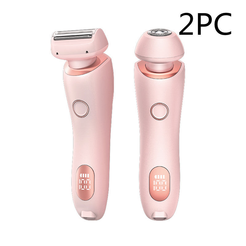 2 In 1 Hair Removal Epilator USB Rechargeable Trimmer Women Body Razor Face Leg Armpit Bikini Hand Pubic Shaver Hair Remover SELFLOVECLUB