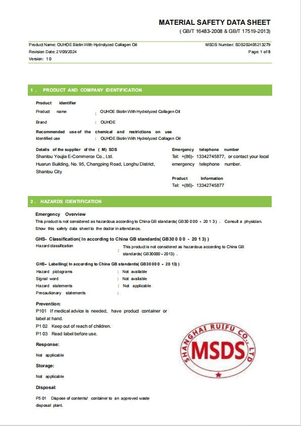 Biotin And Liquid Collagen Supplement SELFLOVECLUB