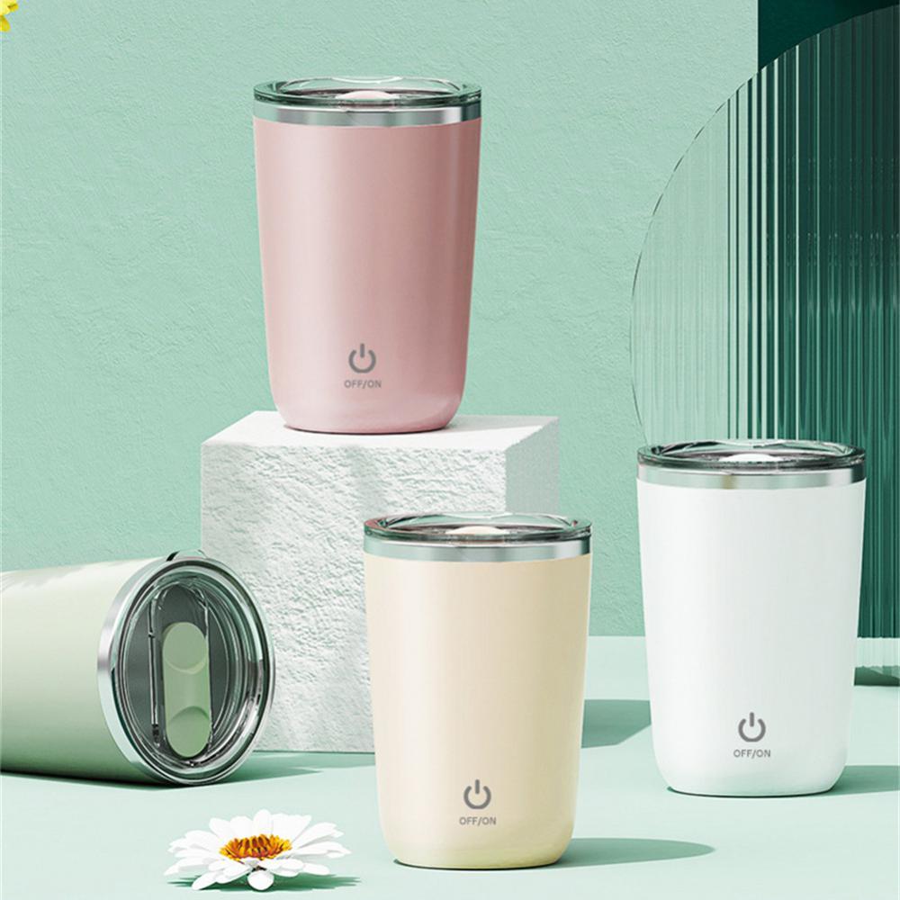 350ml Automatic Self Stirring Mug Coffee Milk Juice Mixing Cup Electric Stainless Steel Lazy Rotating Mug Magnetic Stirring Cup Kitchen Gadgets SELFLOVECLUB