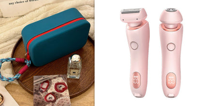 2 In 1 Hair Removal Epilator USB Rechargeable Trimmer Women Body Razor Face Leg Armpit Bikini Hand Pubic Shaver Hair Remover SELFLOVECLUB
