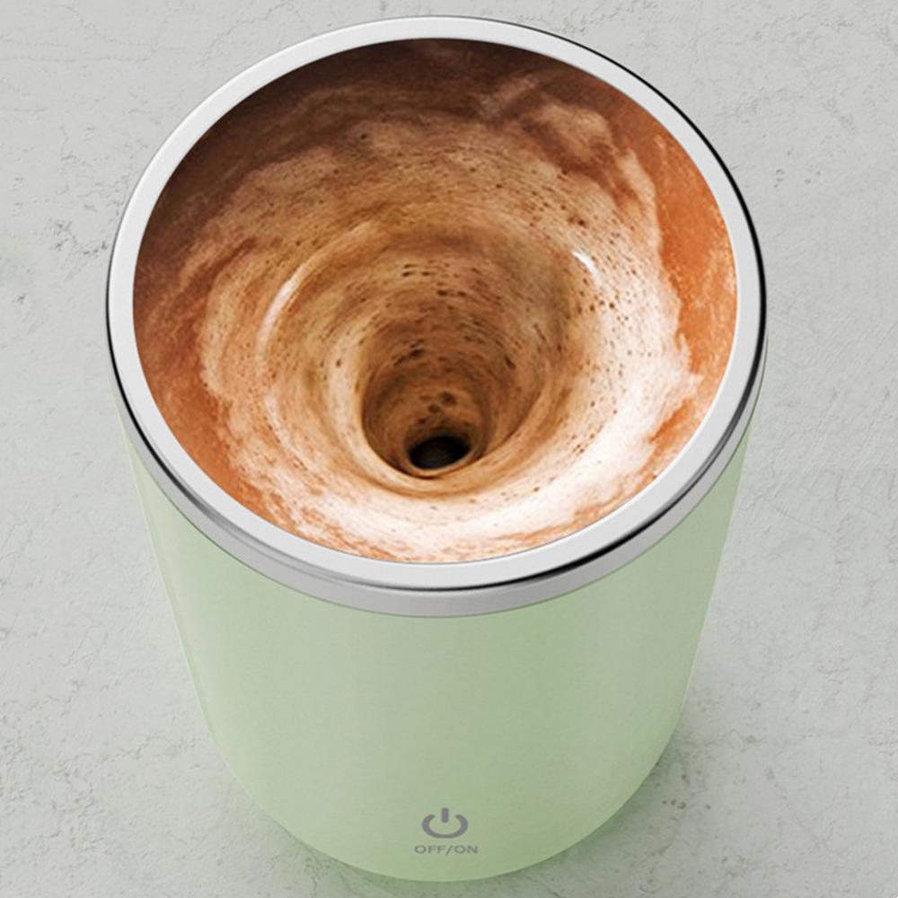 350ml Automatic Self Stirring Mug Coffee Milk Juice Mixing Cup Electric Stainless Steel Lazy Rotating Mug Magnetic Stirring Cup Kitchen Gadgets SELFLOVECLUB