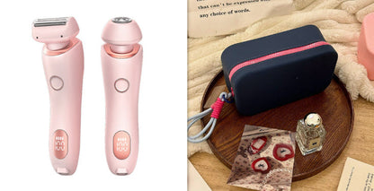 2 In 1 Hair Removal Epilator USB Rechargeable Trimmer Women Body Razor Face Leg Armpit Bikini Hand Pubic Shaver Hair Remover SELFLOVECLUB