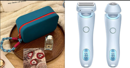 2 In 1 Hair Removal Epilator USB Rechargeable Trimmer Women Body Razor Face Leg Armpit Bikini Hand Pubic Shaver Hair Remover SELFLOVECLUB