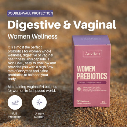 Vaginal Probiotics Women Ph Balance Pills Female Gut Health Prebiotics 60 Billion CFU Capsules Digestive Urinary Tract Support SELFLOVECLUB