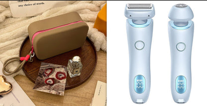 2 In 1 Hair Removal Epilator USB Rechargeable Trimmer Women Body Razor Face Leg Armpit Bikini Hand Pubic Shaver Hair Remover SELFLOVECLUB