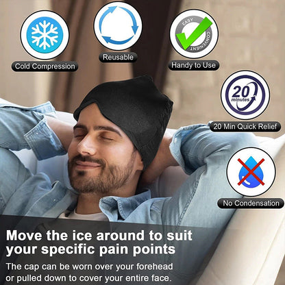 Ice Compress Headache Eye Mask Hat Relief SELFLOVECLUB