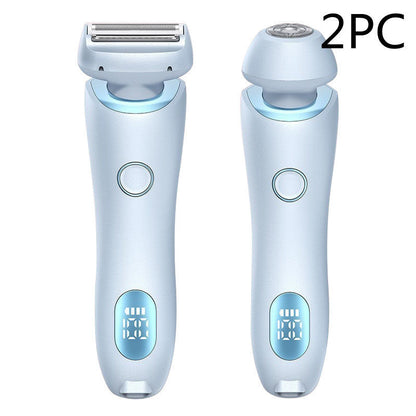 2 In 1 Hair Removal Epilator USB Rechargeable Trimmer Women Body Razor Face Leg Armpit Bikini Hand Pubic Shaver Hair Remover SELFLOVECLUB